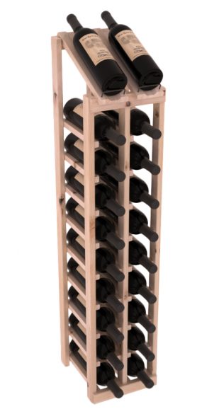 InstaCellar - 2 Column, 10R Display Top Rack in Alder Unstained with WineSafe™ Satin Sealant