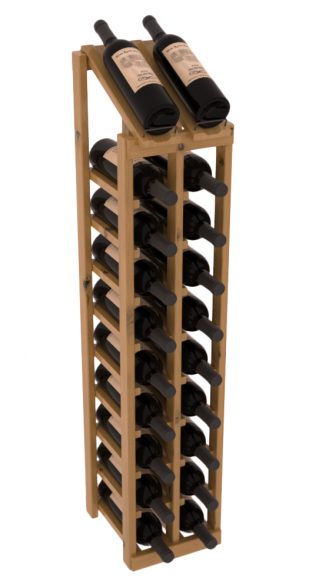 InstaCellar - 2 Column, 10R Display Top Rack in Alder Oak stained with WineSafe™ Satin Sealant