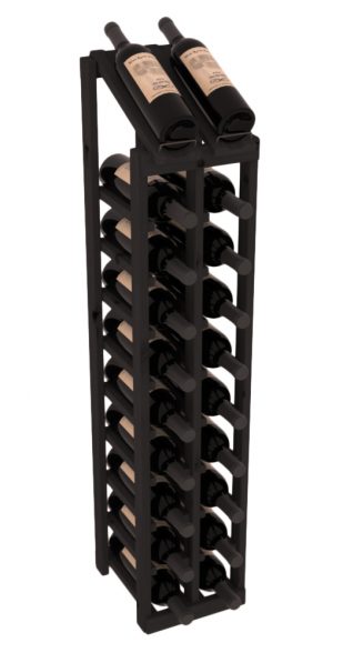 InstaCellar - 2 Column, 10R Display Top Rack in Alder Black stained without WineSafe™ Satin Sealant