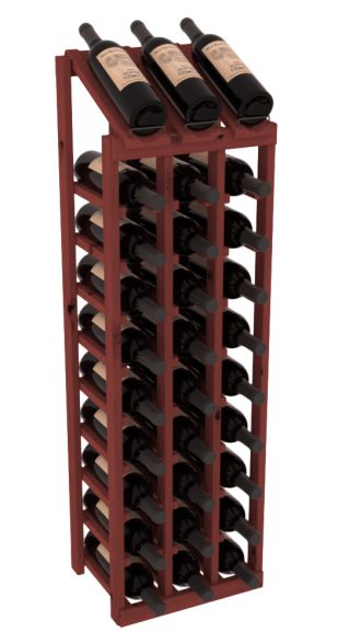 InstaCellar - 3 Column, 10R Display Top Rack in Alder Cherry stained without WineSafe™ Satin Sealant
