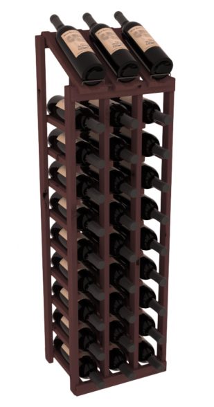 InstaCellar - 3 Column, 10R Display Top Rack in Alder Walnut stained without WineSafe™ Satin Sealant