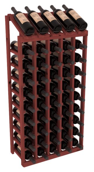 InstaCellar - 5 Column, 10R Display Top Rack in Alder Cherry stained without WineSafe™ Satin Sealant