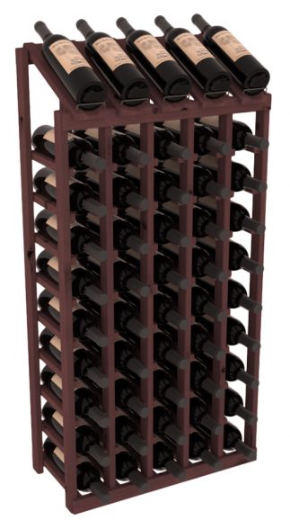 InstaCellar - 5 Column, 10R Display Top Rack in Alder Walnut stained without WineSafe™ Satin Sealant
