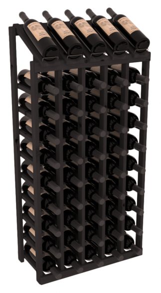 InstaCellar - 5 Column, 10R Display Top Rack in Alder Black stained without WineSafe™ Satin Sealant