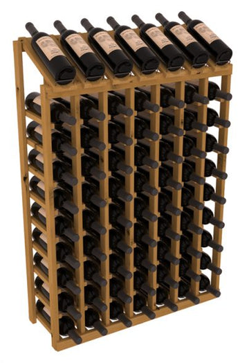 InstaCellar - 7 Column, 10R Display Top Rack in Alder Oak stained without WineSafe™ Satin Sealant