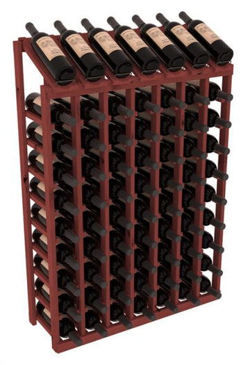 InstaCellar - 7 Column, 10R Display Top Rack in Alder Cherry stained without WineSafe™ Satin Sealant