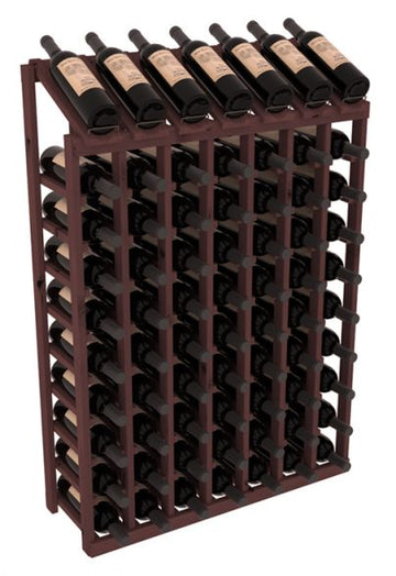 InstaCellar - 7 Column, 10R Display Top Rack in Alder Walnut stained without WineSafe™ Satin Sealant