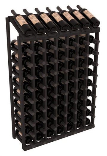 InstaCellar - 7 Column, 10R Display Top Rack in Alder Black stained without WineSafe™ Satin Sealant