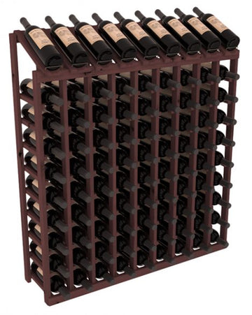 InstaCellar - 9 Column, 10R Display Top Rack in Alder Walnut stained without WineSafe™ Satin Sealant