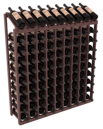 InstaCellar - 9 Column, 10R Display Top Rack in Alder Walnut stained with WineSafe™ Satin Sealant