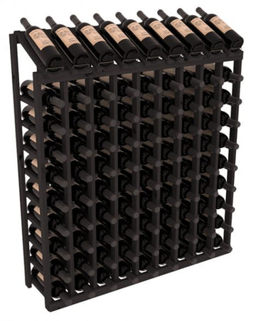 InstaCellar - 9 Column, 10R Display Top Rack in Alder Black stained without WineSafe™ Satin Sealant