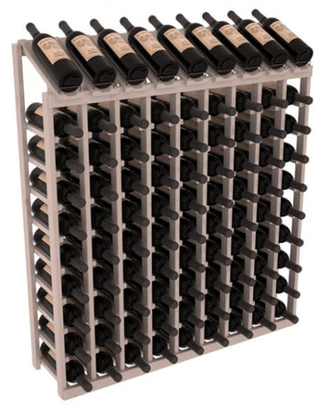 InstaCellar - 9 Column, 10R Display Top Rack in Alder Greywash stained with WineSafe™ Satin Sealant