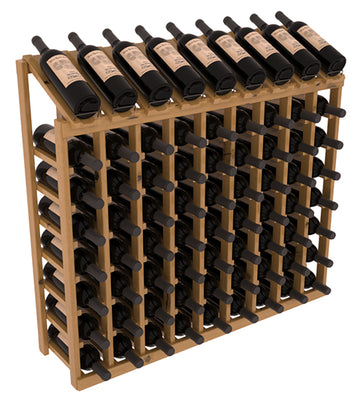 InstaCellar - 9 Column, 8R Display Top Rack in Alder Oak stained with WineSafe™ Satin Sealant