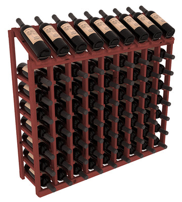 InstaCellar - 9 Column, 8R Display Top Rack in Alder Cherry stained without WineSafe™ Satin Sealant