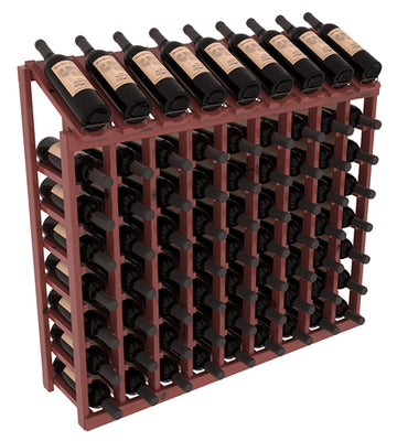 InstaCellar - 9 Column, 8R Display Top Rack in Alder Cherry stained with WineSafe™ Satin Sealant