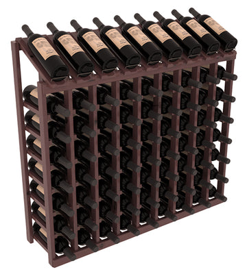InstaCellar - 9 Column, 8R Display Top Rack in Alder Walnut stained with WineSafe™ Satin Sealant
