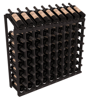 InstaCellar - 9 Column, 8R Display Top Rack in Alder Black stained without WineSafe™ Satin Sealant