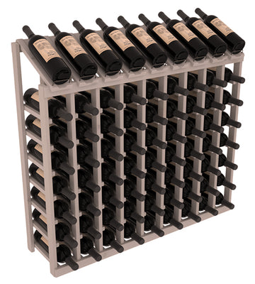 InstaCellar - 9 Column, 8R Display Top Rack in Alder Greywash stained without WineSafe™ Satin Sealant