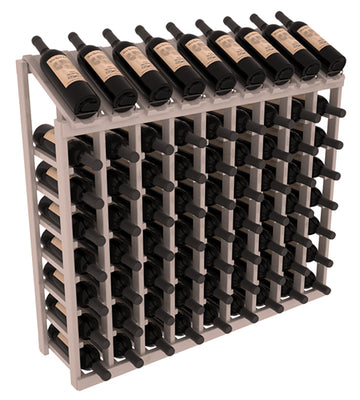 InstaCellar - 9 Column, 8R Display Top Rack in Alder Greywash stained with WineSafe™ Satin Sealant