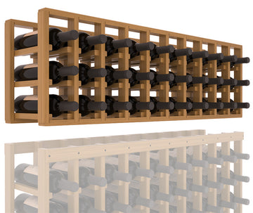 InstaCellar - 10 Column Standard Extender Rack in Grand Mahogany Oak stained with WineSafe™ Satin Sealant