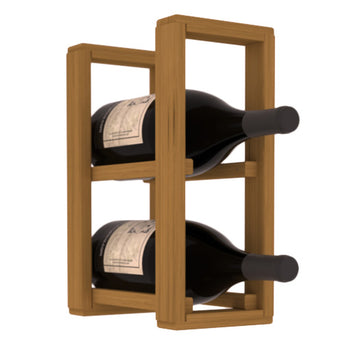 Living Series - 1 Column Magnum Countertop Rack in Grand Mahogany Oak stained without WineSafe™ Satin Sealant