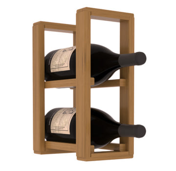 Living Series - 1 Column Magnum Countertop Rack in Grand Mahogany Oak stained with WineSafe™ Satin Sealant