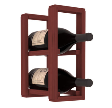 Living Series - 1 Column Magnum Countertop Rack in Grand Mahogany Cherry stained without WineSafe™ Satin Sealant