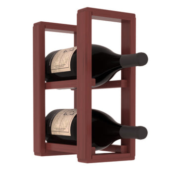 Living Series - 1 Column Magnum Countertop Rack in Grand Mahogany Cherry stained with WineSafe™ Satin Sealant