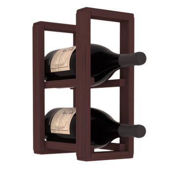 Living Series - 1 Column Magnum Countertop Rack in Grand Mahogany Walnut stained without WineSafe™ Satin Sealant