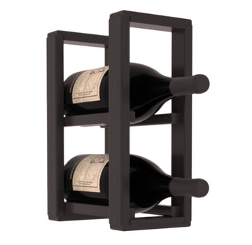 Living Series - 1 Column Magnum Countertop Rack in Grand Mahogany Black stained with WineSafe™ Satin Sealant