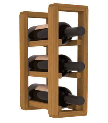 Living Series - 1 Column Countertop Rack in Grand Mahogany Oak stained without WineSafe™ Satin Sealant