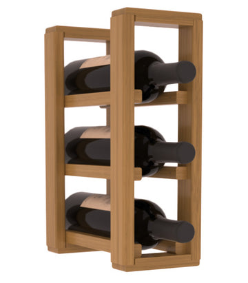 Living Series - 1 Column Countertop Rack in Grand Mahogany Oak stained with WineSafe™ Satin Sealant