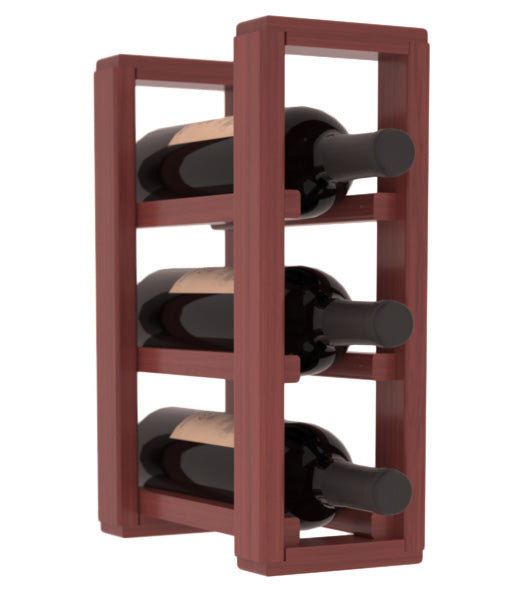 Living Series - 1 Column Countertop Rack in Grand Mahogany Cherry stained with WineSafe™ Satin Sealant