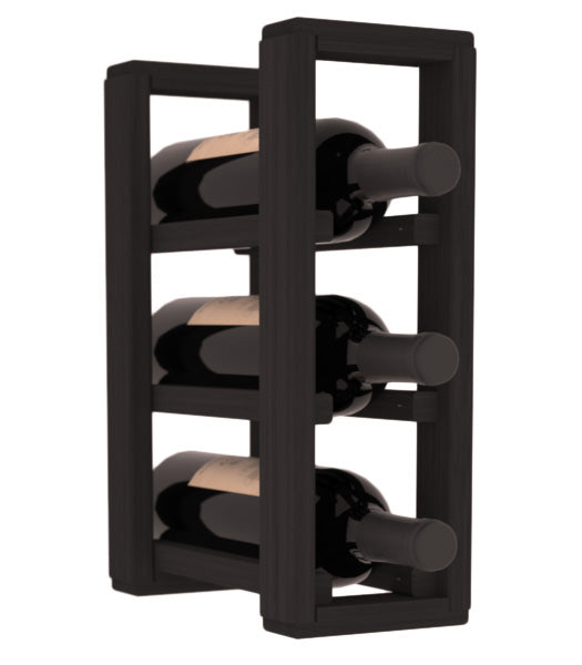 Living Series - 1 Column Countertop Rack in Grand Mahogany Black stained without WineSafe™ Satin Sealant