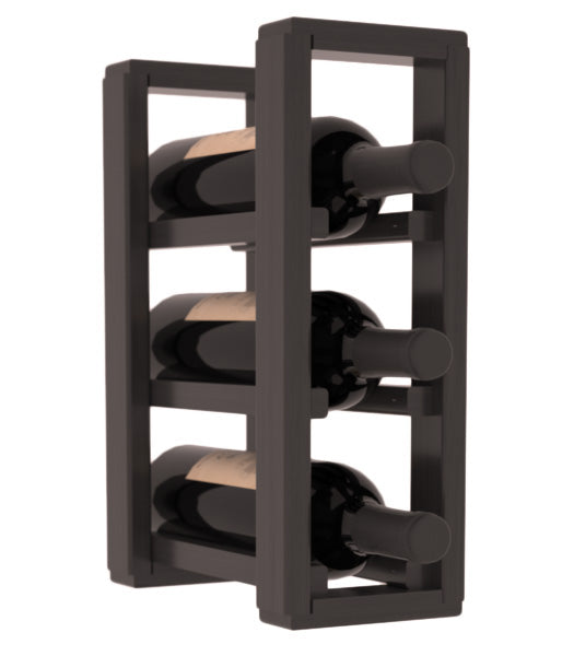 Living Series - 1 Column Countertop Rack in Grand Mahogany Black stained with WineSafe™ Satin Sealant