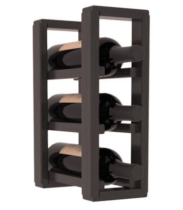 Living Series - 1 Column Countertop Rack in Grand Mahogany Black stained with WineSafe™ Satin Sealant