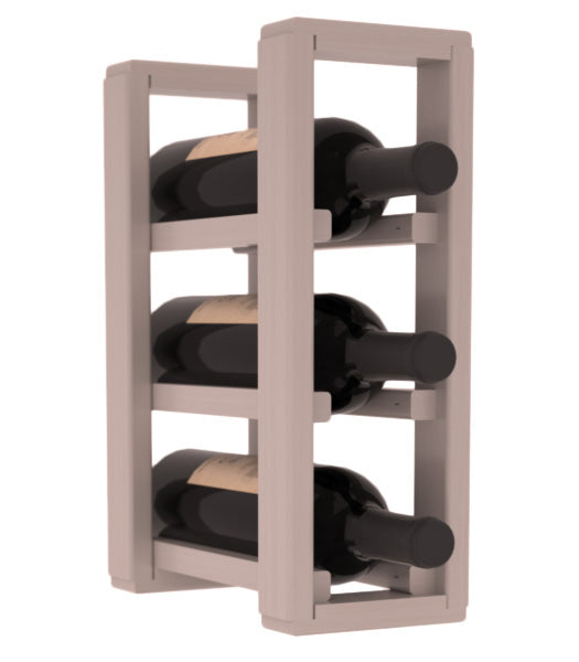 Living Series - 1 Column Countertop Rack in Grand Mahogany Greywash stained with WineSafe™ Satin Sealant