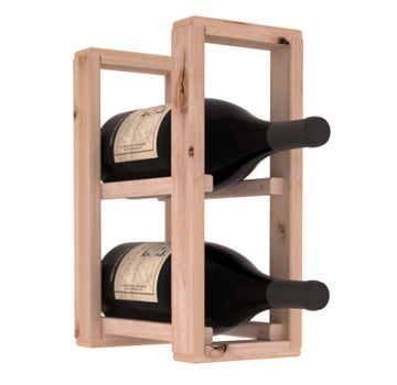 Living Series - 1 Column Magnum Countertop Rack in Alder Unstained without WineSafe™ Satin Sealant