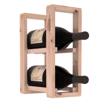 Living Series - 1 Column Magnum Countertop Rack in Alder Unstained with WineSafe™ Satin Sealant