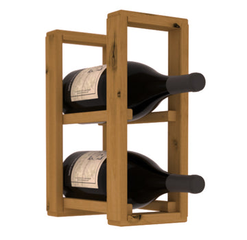 Living Series - 1 Column Magnum Countertop Rack in Alder Oak stained without WineSafe™ Satin Sealant