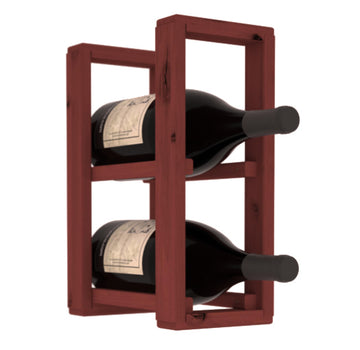 Living Series - 1 Column Magnum Countertop Rack in Alder Cherry stained without WineSafe™ Satin Sealant