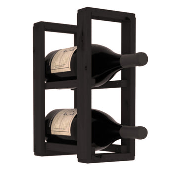 Living Series - 1 Column Magnum Countertop Rack in Alder Black stained without WineSafe™ Satin Sealant
