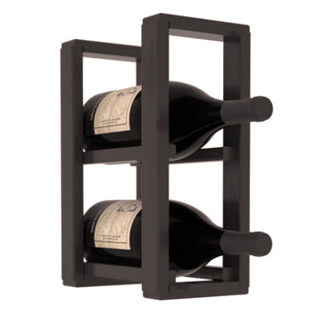 Living Series - 1 Column Magnum Countertop Rack in Alder Black stained with WineSafe™ Satin Sealant