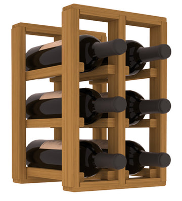 Living Series - 2 Column Countertop Rack in Grand Mahogany Oak stained without WineSafe™ Satin Sealant