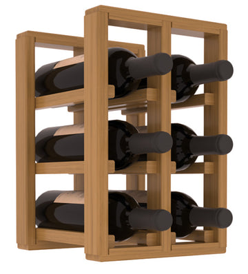Living Series - 2 Column Countertop Rack in Grand Mahogany Oak stained with WineSafe™ Satin Sealant
