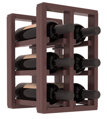 Living Series - 2 Column Countertop Rack in Grand Mahogany Walnut stained with WineSafe™ Satin Sealant