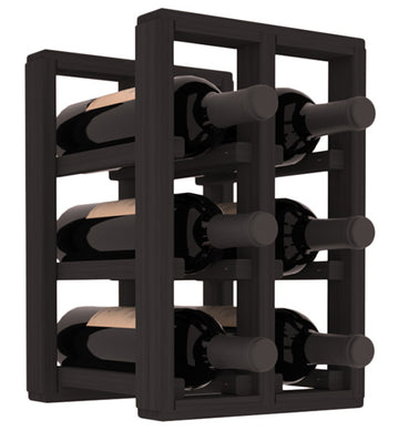 Living Series - 2 Column Countertop Rack in Grand Mahogany Black stained without WineSafe™ Satin Sealant