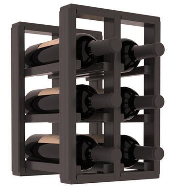 Living Series - 2 Column Countertop Rack in Grand Mahogany Black stained with WineSafe™ Satin Sealant