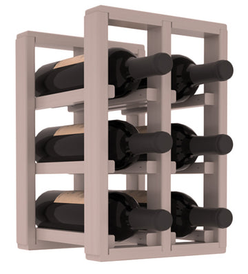 Living Series - 2 Column Countertop Rack in Grand Mahogany Greywash stained with WineSafe™ Satin Sealant