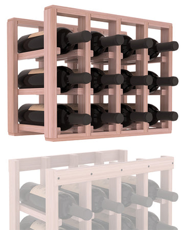 InstaCellar - 4 Column Standard Extender Rack in Grand Mahogany Unstained with WineSafe™ Satin Sealant